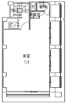 共同ビル(西銀座)の基準階図面