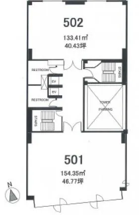 外濠スカイビルディングの基準階図面