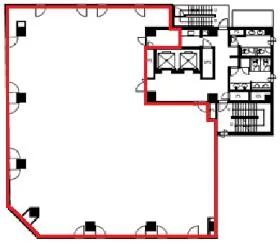 八丁堀プレイスビルの基準階図面