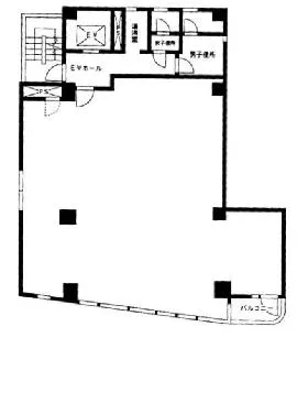 浅田ビルの基準階図面