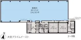 JPR大宮ビルの基準階図面