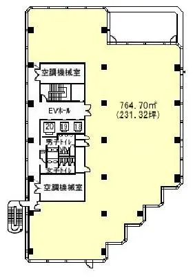 世田谷ビジネススクエアヒルズⅢの基準階図面