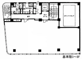 YK-10(旧カナガワ)ビルの基準階図面