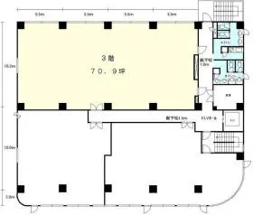 鳥浅ビルの基準階図面