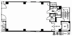 TKK新橋ビルの基準階図面