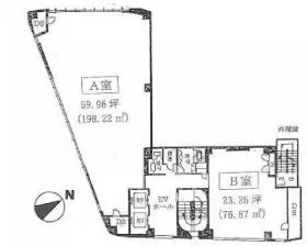 銀座天国ビルの基準階図面