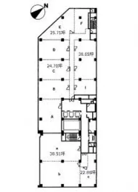 LIST EAST BLD.(旧:横浜第1有楽の基準階図面