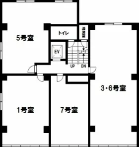 共同ビル(兜町)の基準階図面