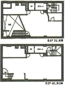 Dear神宮前ビルの基準階図面