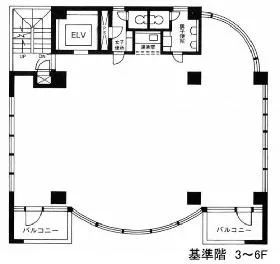 マーキュリースクエアの基準階図面