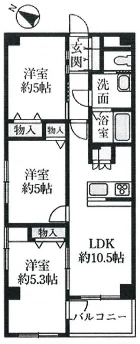 セブンテラスの基準階図面