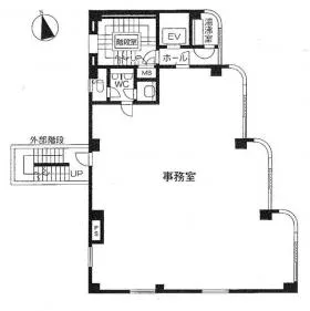 昭島センタービルの基準階図面
