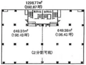 NTB八王子ビルの基準階図面