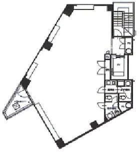 新宿ユーエストビルの基準階図面