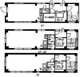 目白台一棟ビルの基準階図面