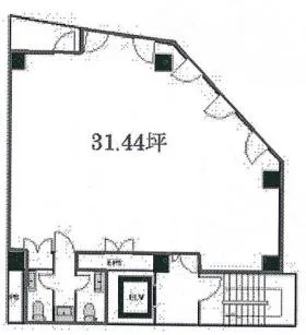 大樹生命三軒茶屋ビルの基準階図面