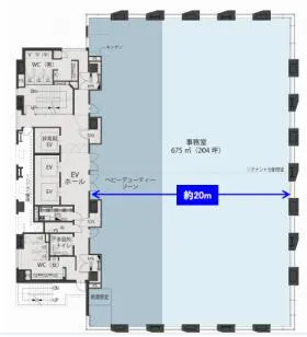 マークライト虎ノ門ビルの基準階図面