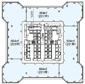 横浜ランドマークタワーの基準階図面