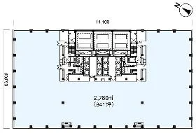 MMパークビルの基準階図面