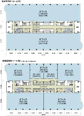 クイーンズタワーCの基準階図面