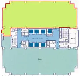 横浜クリエーションスクエアビルの基準階図面
