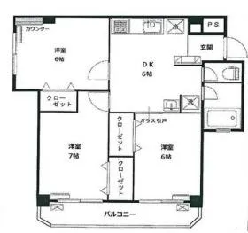 ステラハイム神山の基準階図面