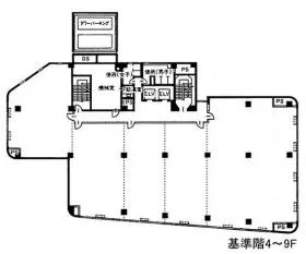 明治安田生命五反田ビルの基準階図面