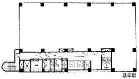Tokyo Monnaka Village(旧:京福ビル)ビルの基準階図面