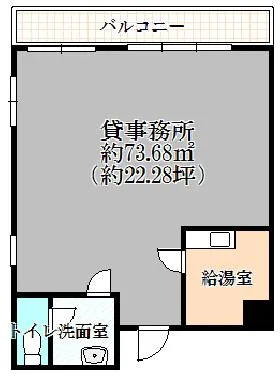 秀和築地第2レジデンスビルの基準階図面