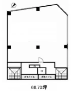 大谷加工川崎大通ビル(旧住友生命川崎大通り)の基準階図面