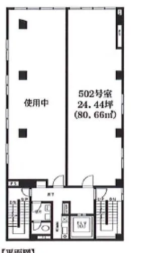 加瀬101(旧ジブラルタ生命川崎)ビルの基準階図面
