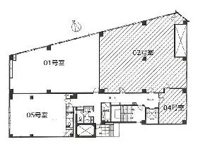 新富ミハマビルの基準階図面