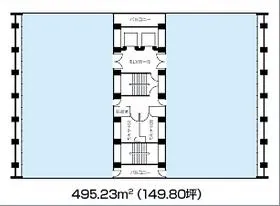 茅場町1丁目平和ビルの基準階図面