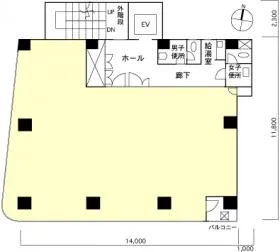 YT10ビルの基準階図面