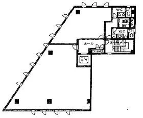 AKASAKA SUGAI BLDG.の基準階図面