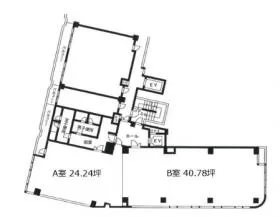 西東ビルの基準階図面