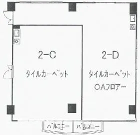 川合ビルの基準階図面