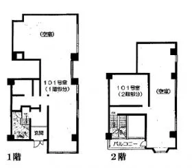 ネオハイツ楠町の基準階図面