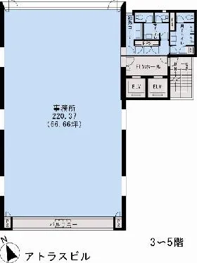 アトラスビルの基準階図面