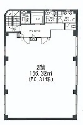 渋谷ビルの基準階図面