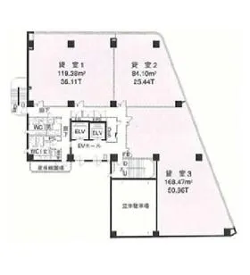 太陽生命仙台駅北ビルの基準階図面