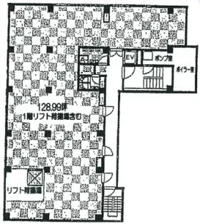 グランドール佐久間ビルの基準階図面
