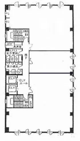 朝日生命横浜本町ビルの基準階図面