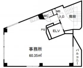 まるやビルの基準階図面