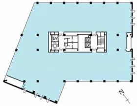 横浜ビジネスパークノーススクエアⅢビルの基準階図面