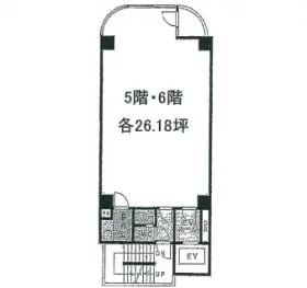 協建新宿1丁目ビルの基準階図面