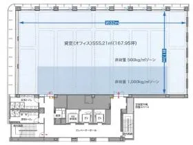 銀泉新橋第2ビルの基準階図面