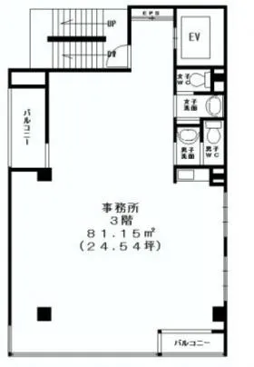 ユーキトレーディングビルの基準階図面