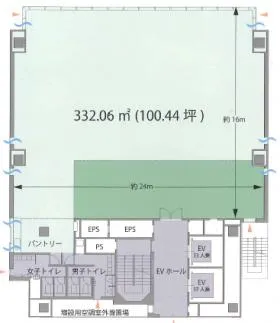 渋谷363清水ビルの基準階図面