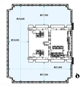 大手門タワーの基準階図面